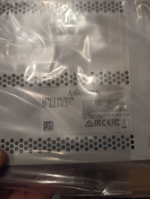 Комутатор MikroTik Cloud Smart Switch CSS610-8G-2S+IN 8x1G, 2xSFP+10G