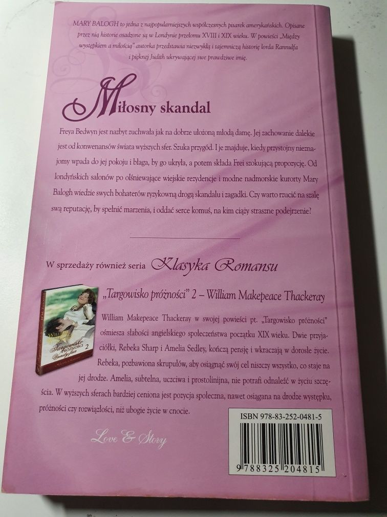 Romans historyczny Mary Balogh "Miłosny Skandal"