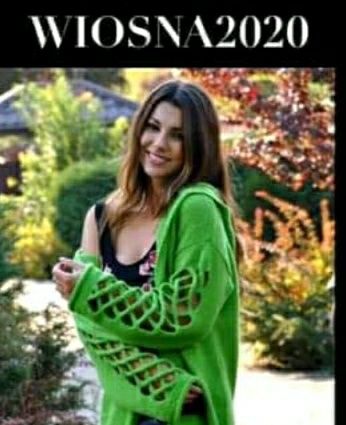 Modny  nowy sweter wełna i angora