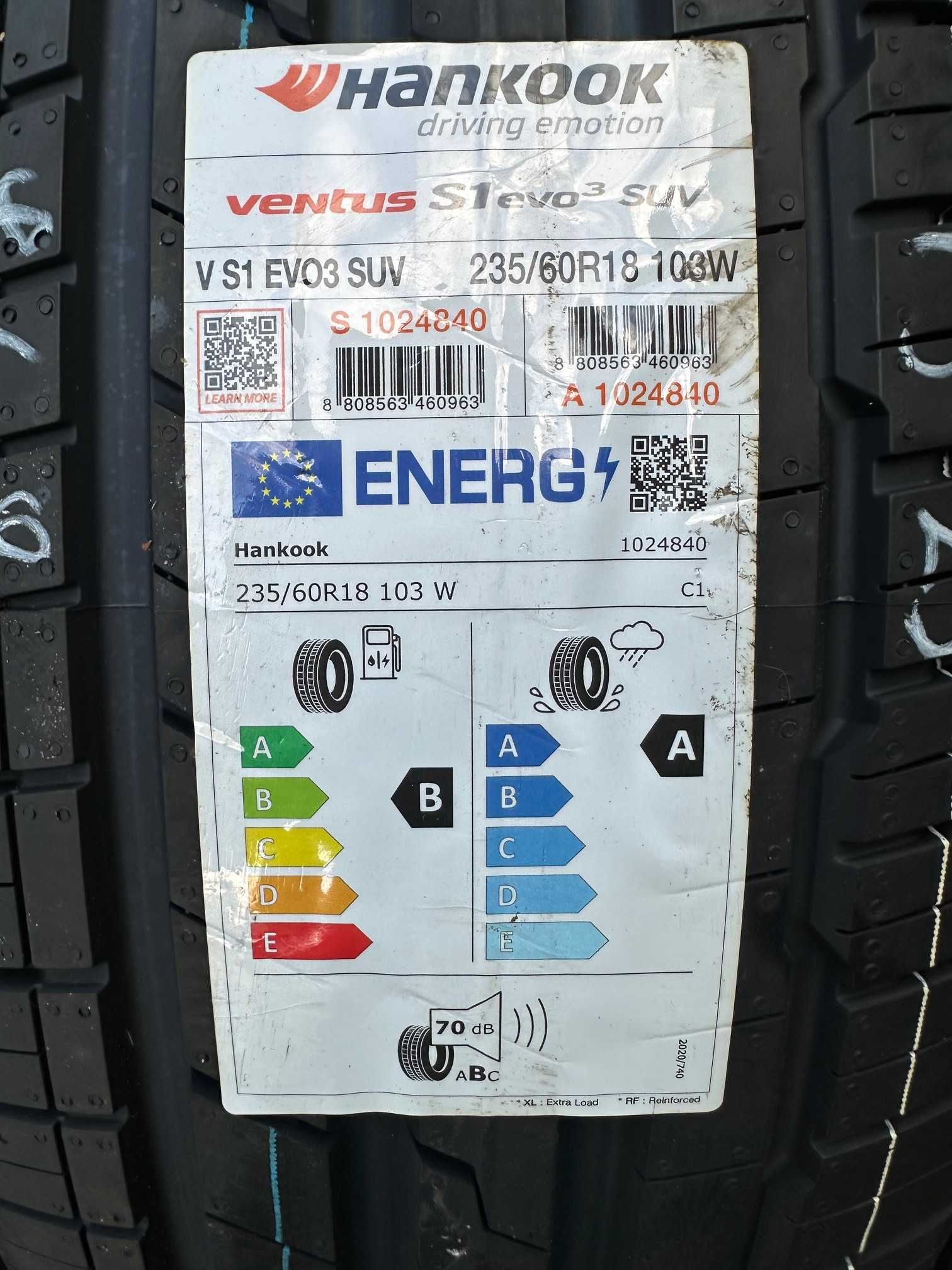 235/60R18 103W Hankook Ventus S1 Evo 3 SUV K127A (949)