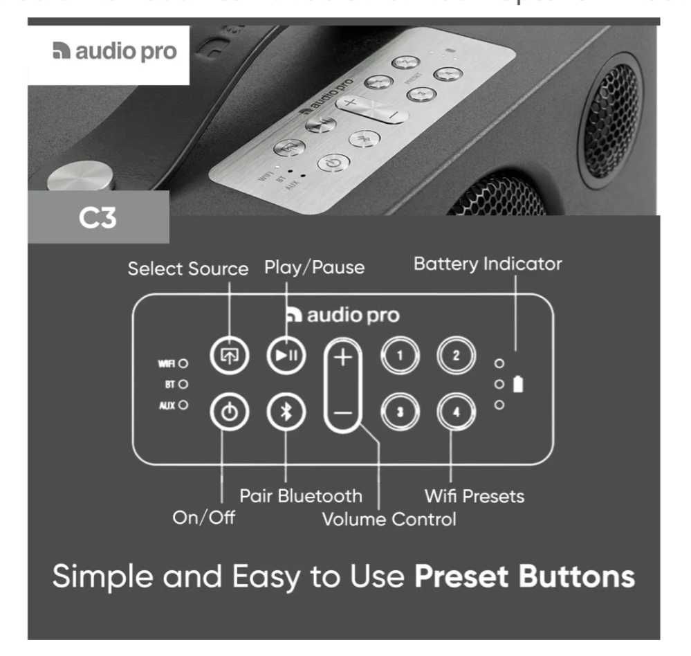 Coluna portatil Audio Pro C3