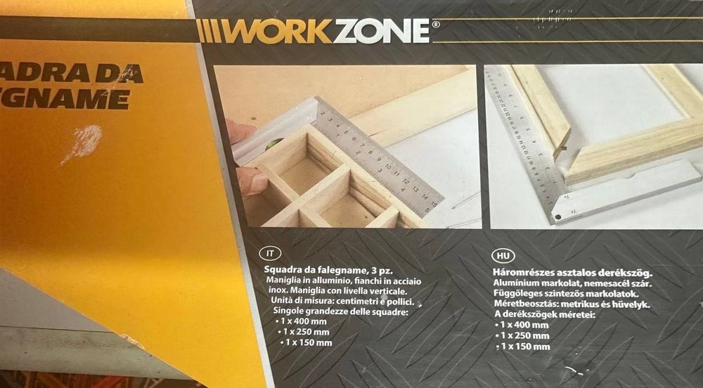 Угольник строительный Work Zone 3 штуки