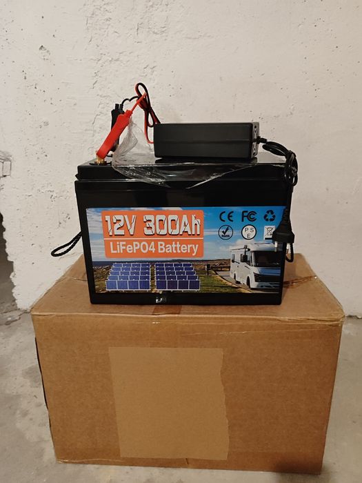 Akumulator LiFePo4 300ah 12V ładowarka BMS magazyn kamper off-grid