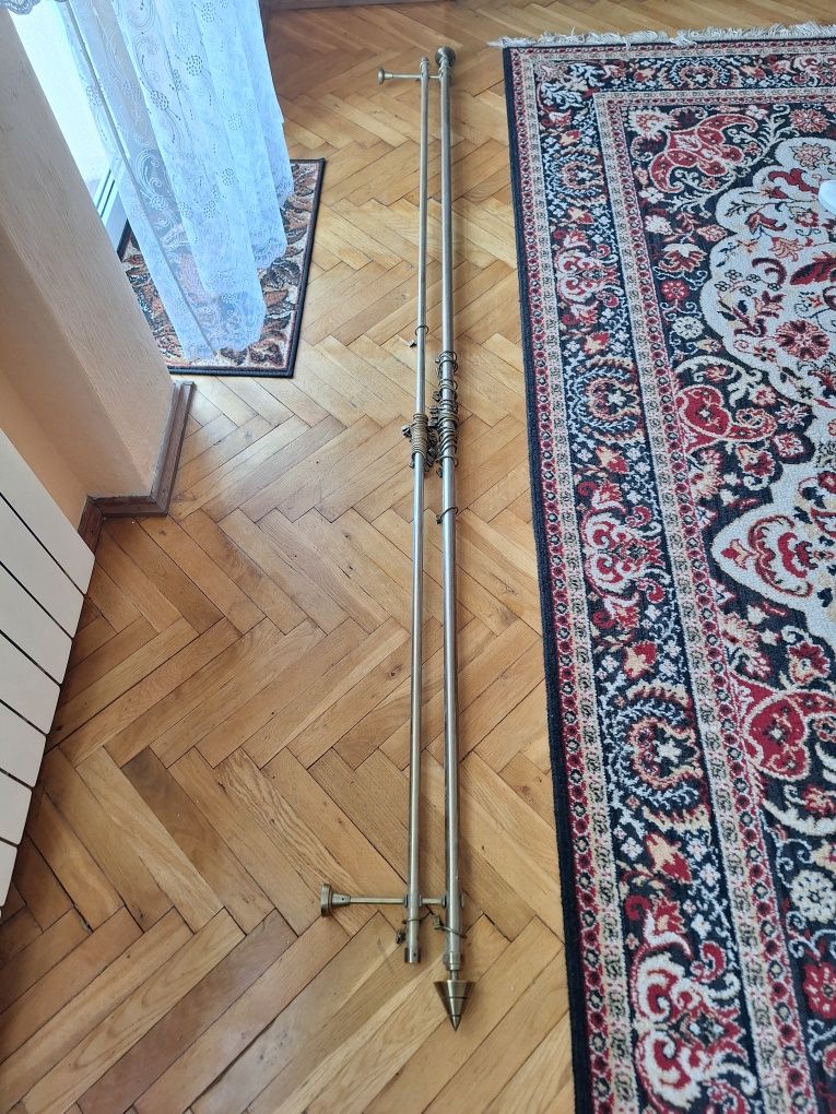 Karnisz 250 cm mosiądz