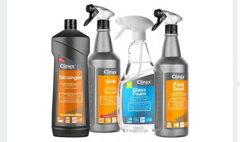 Płyn do czyszczenia kuchni Mleczko ŚRODKI ZESTAW Clinex Grill Glass Fo