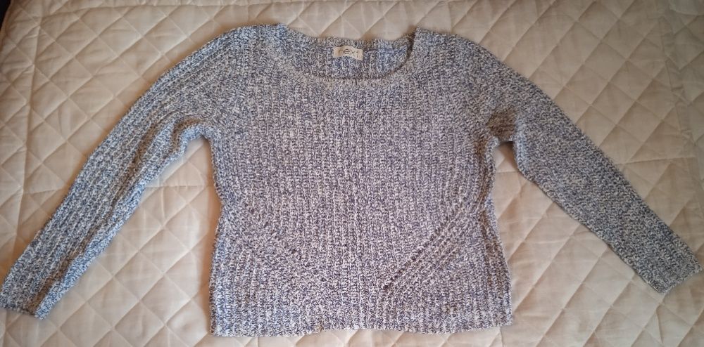 Sweter sweterek z dzianiny z szerokim dekoltem NEXT