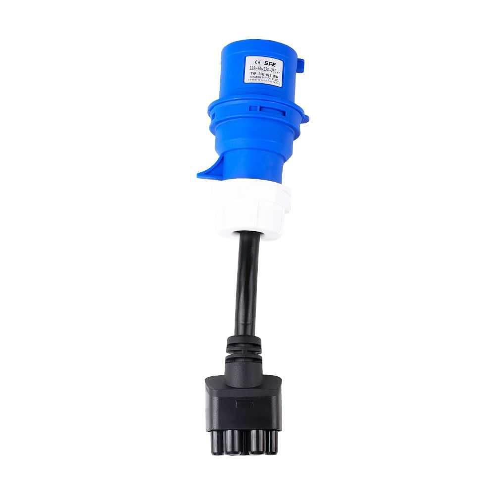 Adaptador p/ Carregador Tesla 32A Tomada Azul NOVO