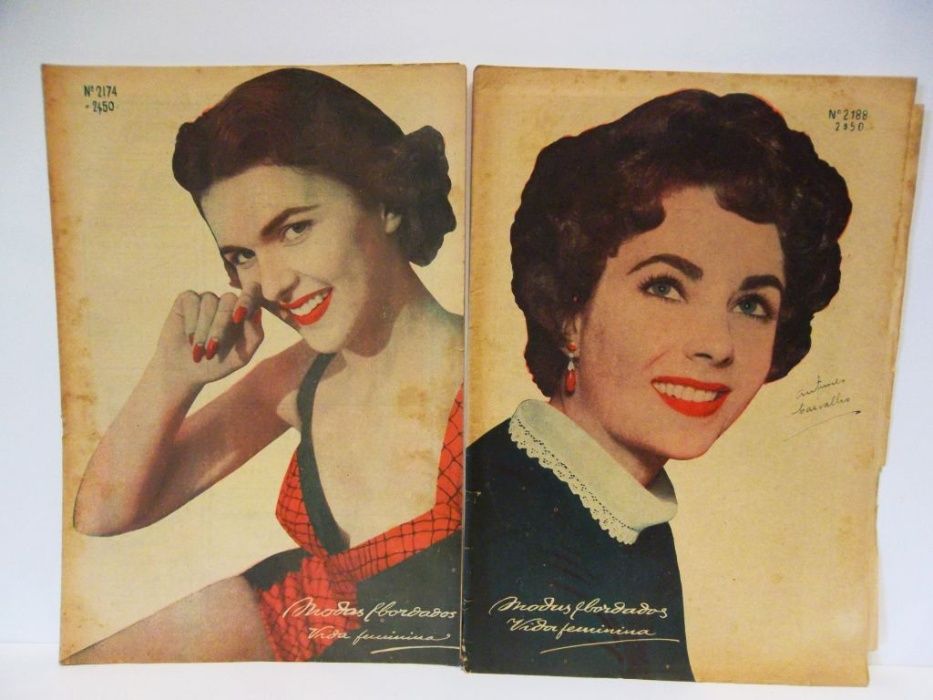 11 revistas vintage Modas & bordados vida feminina de 1949 até 1954