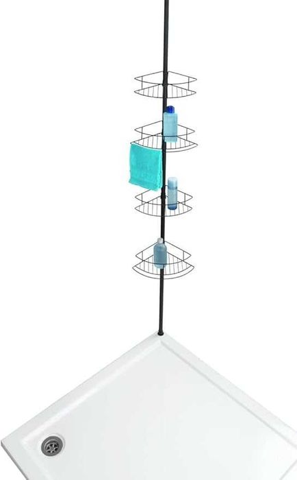 Wenko Teleskopowy narożnik prysznicowy ze stali nierdzewnej Dolcedo