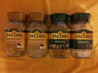 Zestaw 4 słoików po kawie Jacobs 200g - 2 złote, 2 zielone