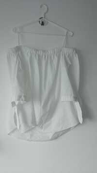 Biała koszula, bluzka hiszpanka z odkrytymi ramionami rozm. XL