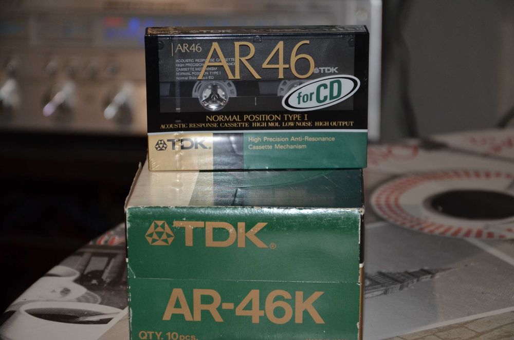 Запечатанная новая редкая аудиокассета TDK AR46 Made in Japan 1988