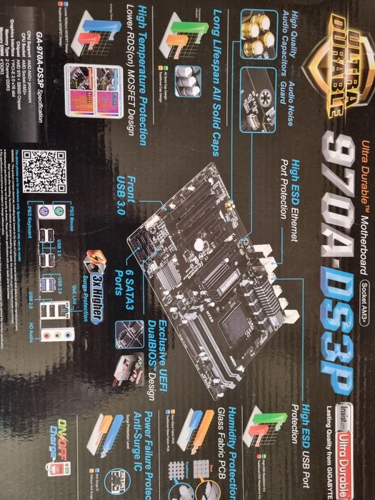 мат плата Gigabyte 970A-DS3P + проц + озу + видяха