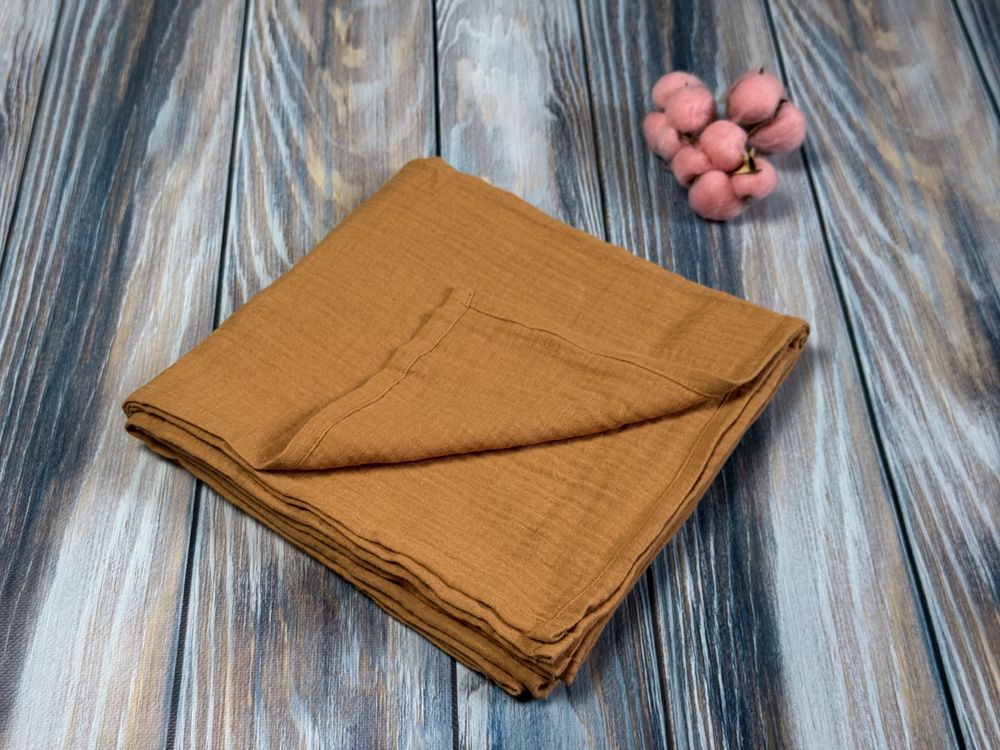 Муслинова пелюшка 100×100 см, двошарова, ковдра, покривальце, пеленка