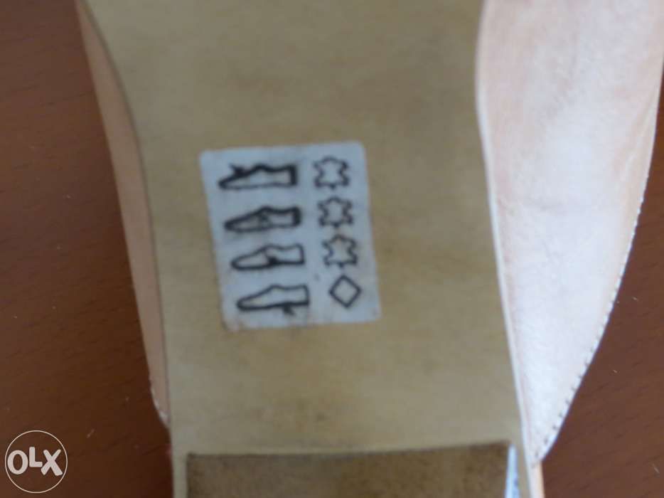 Sapatos / mules beje - nr. 35 em pele - excelente estado!