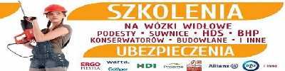 Kurs szkolenie wózki widłowe, HDS, Podesty Suwnice żurawie, też ONLINE