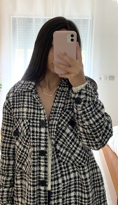 Casaco xadrez stradivarius novo