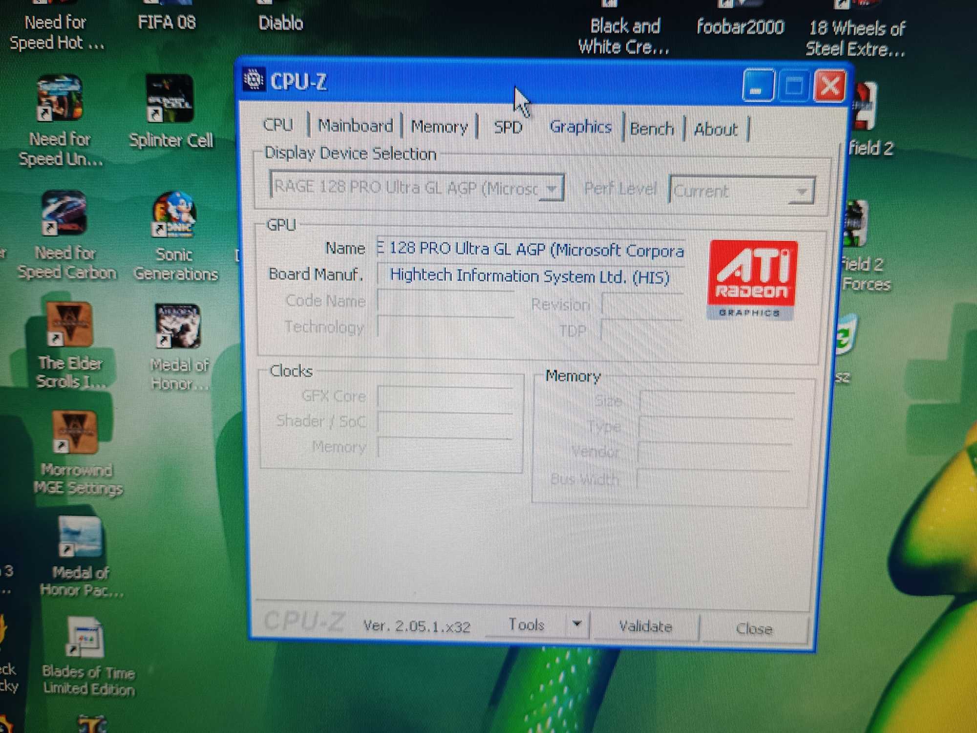 ATI Rage 128 PRO Ultra GL  RETRO GPU