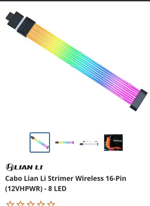 Cabo Lian Li Strimer Wireless 16-Pin (12VHPWR) - 8 LED