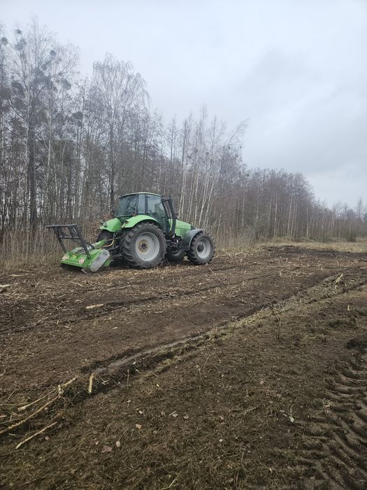 Czyszczenie działek mulczowanie krzaków rekultywacja koparki ziemia