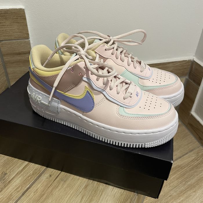 Nike air force 1 shadow pastelowe różowe 37.5