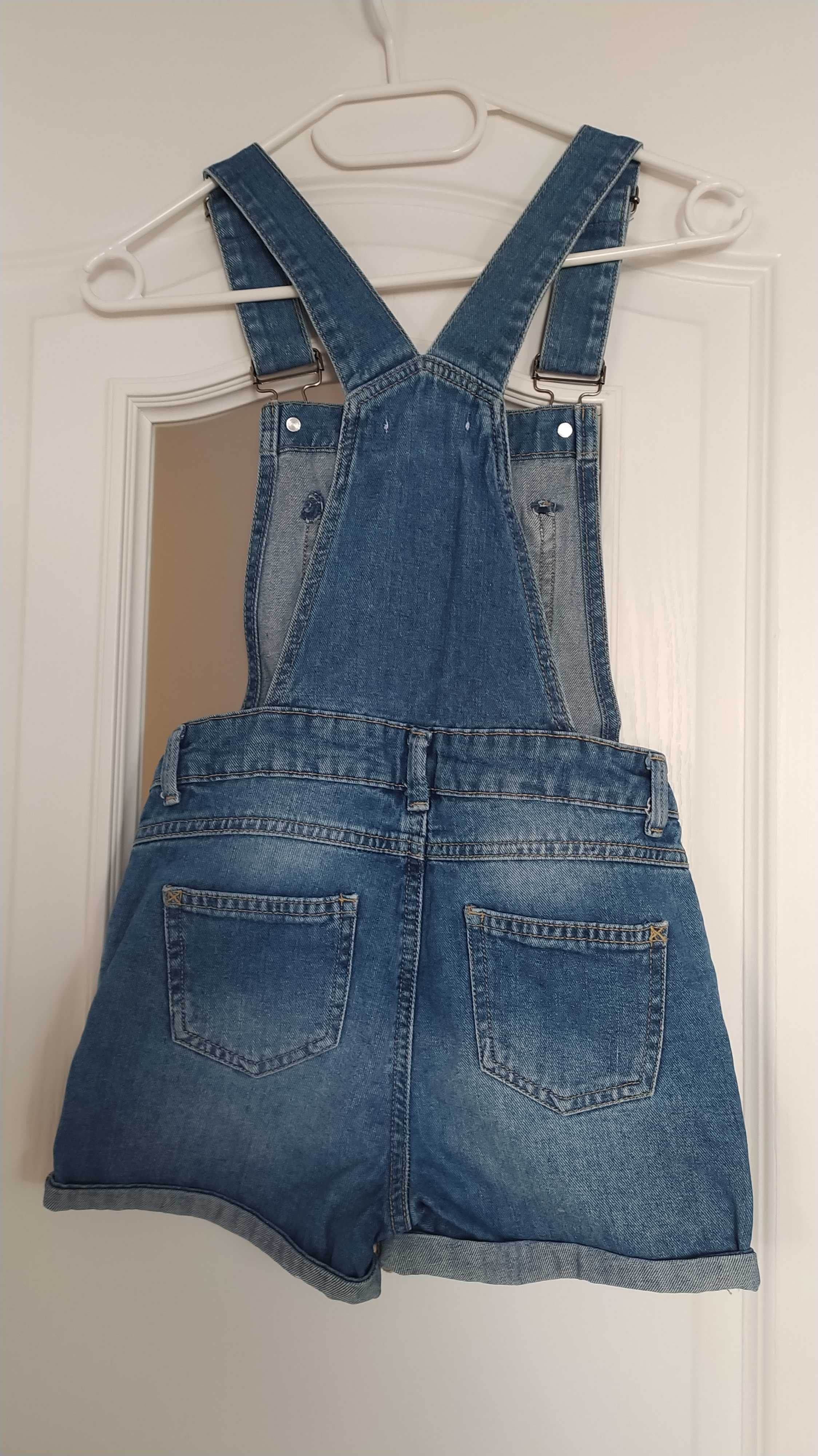 Spodenki ogrodniczki jeansowe