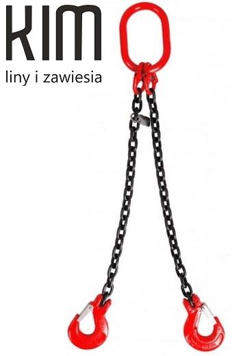 Zawiesia łańcuchowe kl 8 / 2c / DOR 1,6t / 2m / Haki z zabezpieczeniem