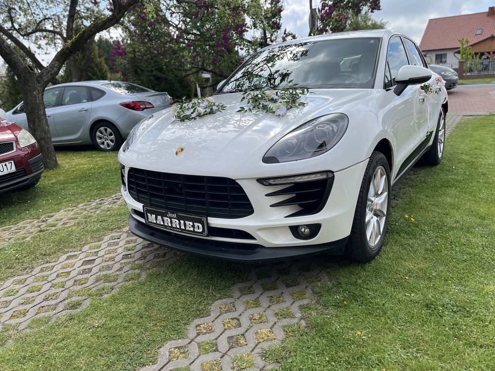 Auto do ślubu białe Porsche Macan S wolne terminy 2024