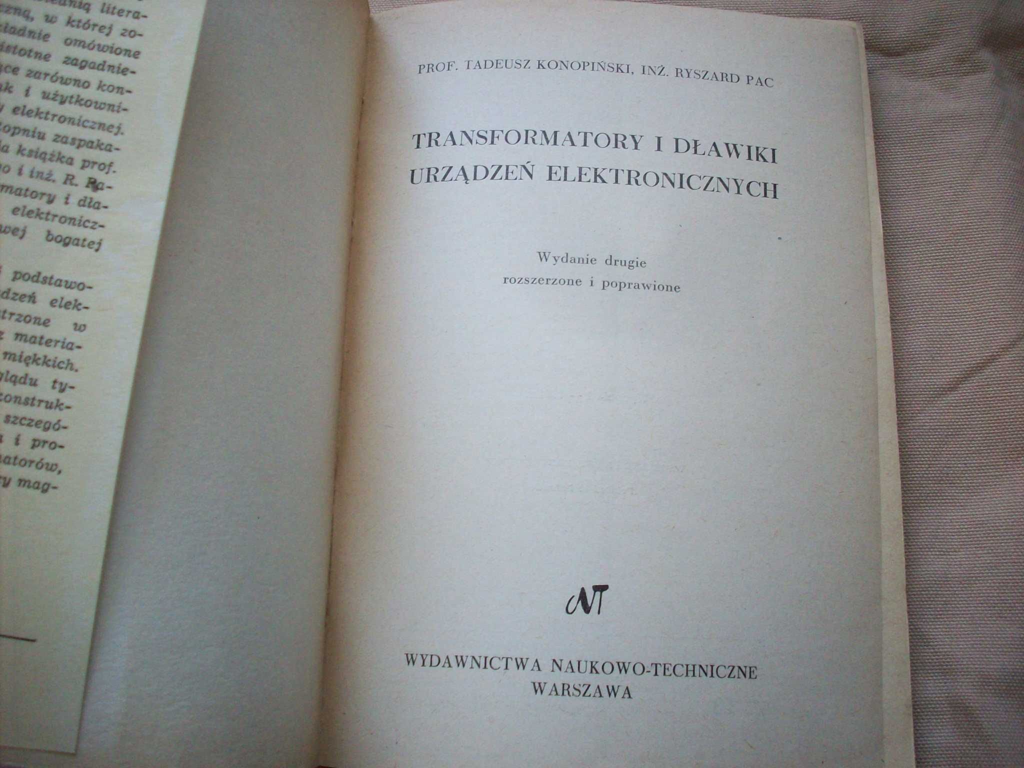 Transformatory i dławiki urządzeń elektronicznych, T.Konopiński, R.Pac