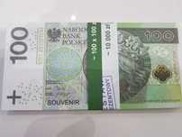 100 złotych banknoty do zabawy i nauki plik 100sztuk 138x67