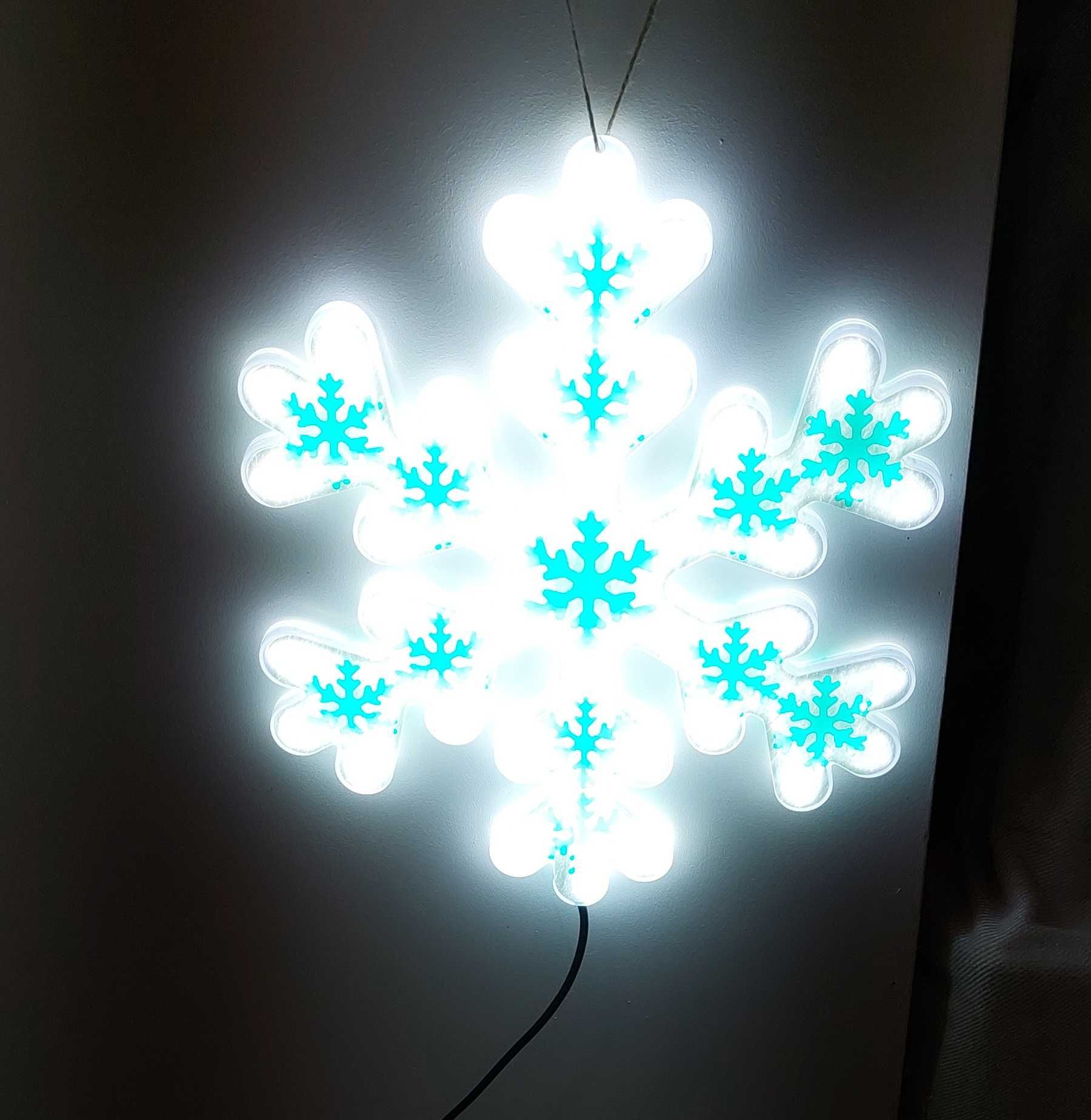 Śnieżynka neonowa Led