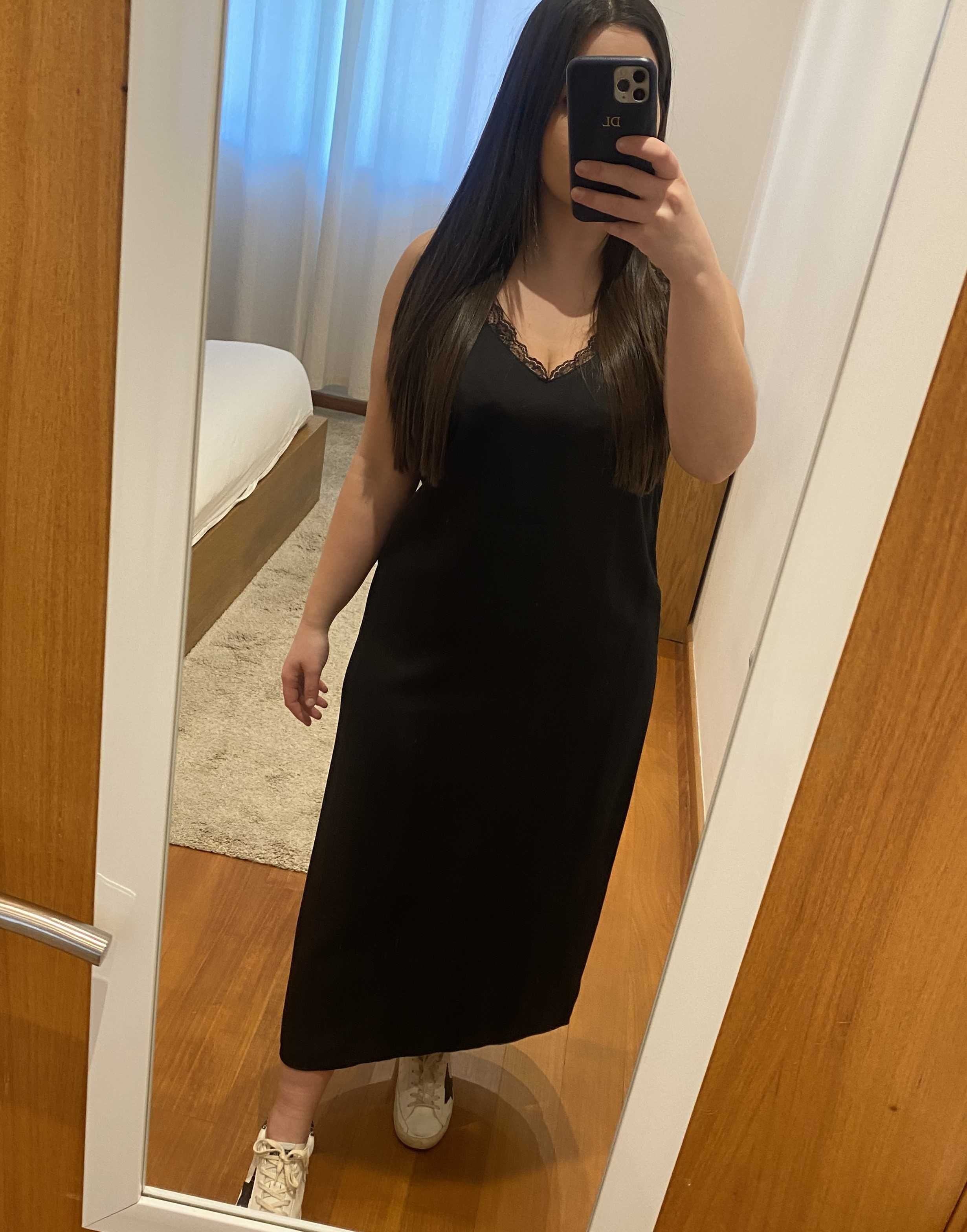 Vestido preto H&M NOVO – tam. M