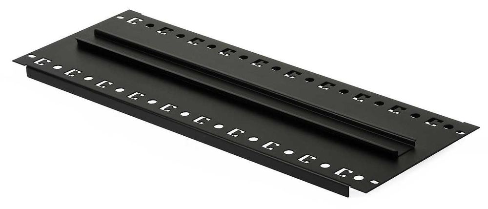 Blacha montażowa 4U z szyną DIN-TH35-24xS do szaf RACK19"