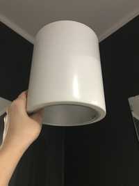 Lampa tuba biala sufitowa duza wys 20 cm szer 17 na zarowke