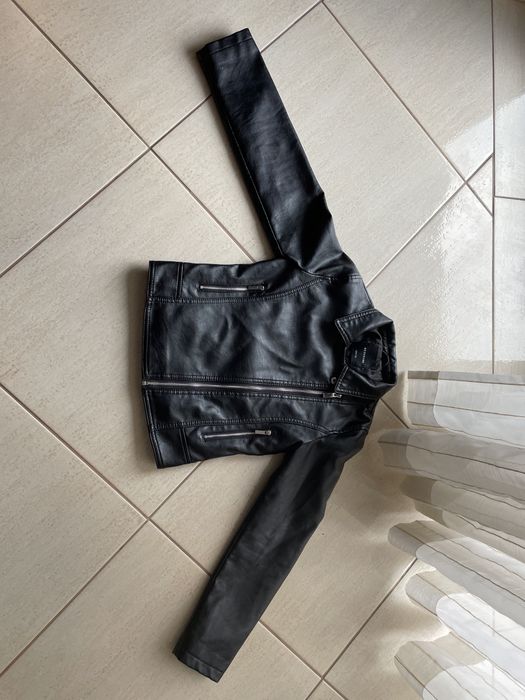 Skórzana kurtka+spódniczka roz 134