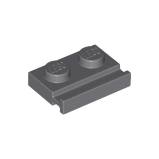 LEGO 32028 Płytka 1 X 2 modyfikowana z szyną Dark Bluish Gray 1 szt.