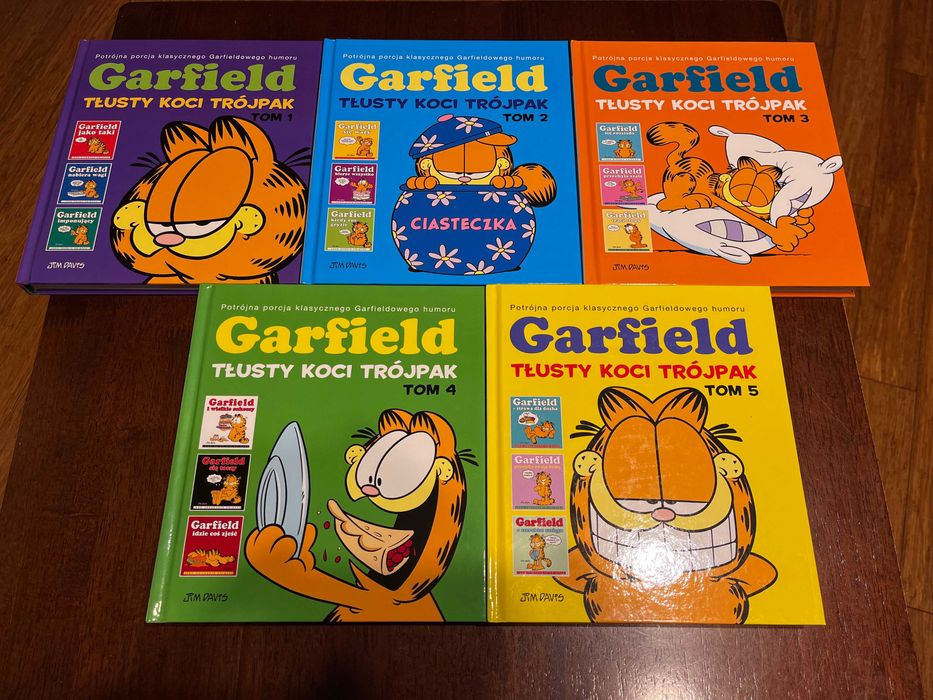 Garfield Tłusty koci trójpak - tomy 1-5 - IDEAŁ