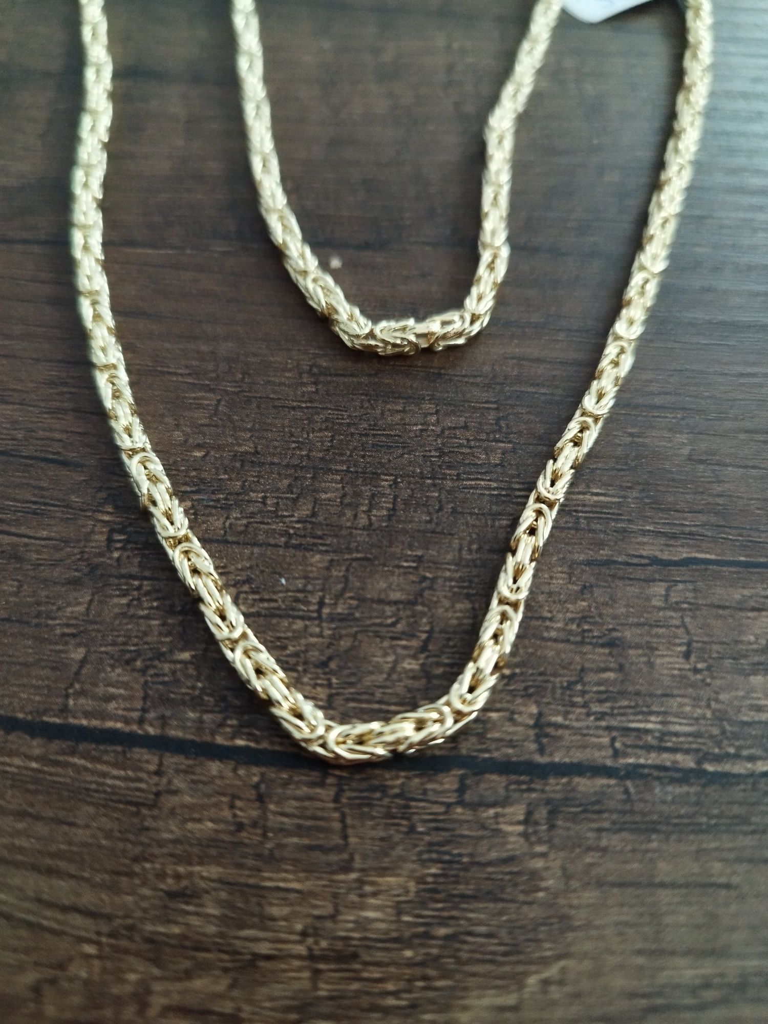 Nowy piękny złoty łańcuch krolewski 585 14k 13.49gr 55cm unikat!!!