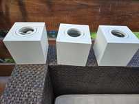 Trzy sufitowe oprawy natynkowe Orlicki Design Lago Bianco 
Orl