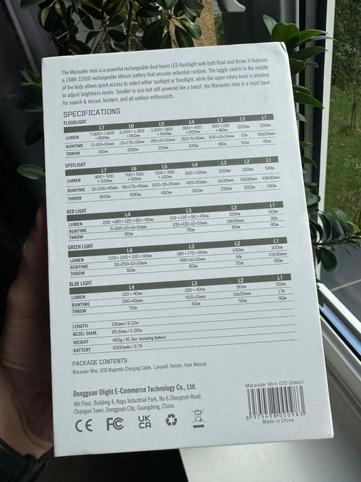 Latarka akumulatorowa EDC Olight Marauder Mini oliwkowa 7000 lm