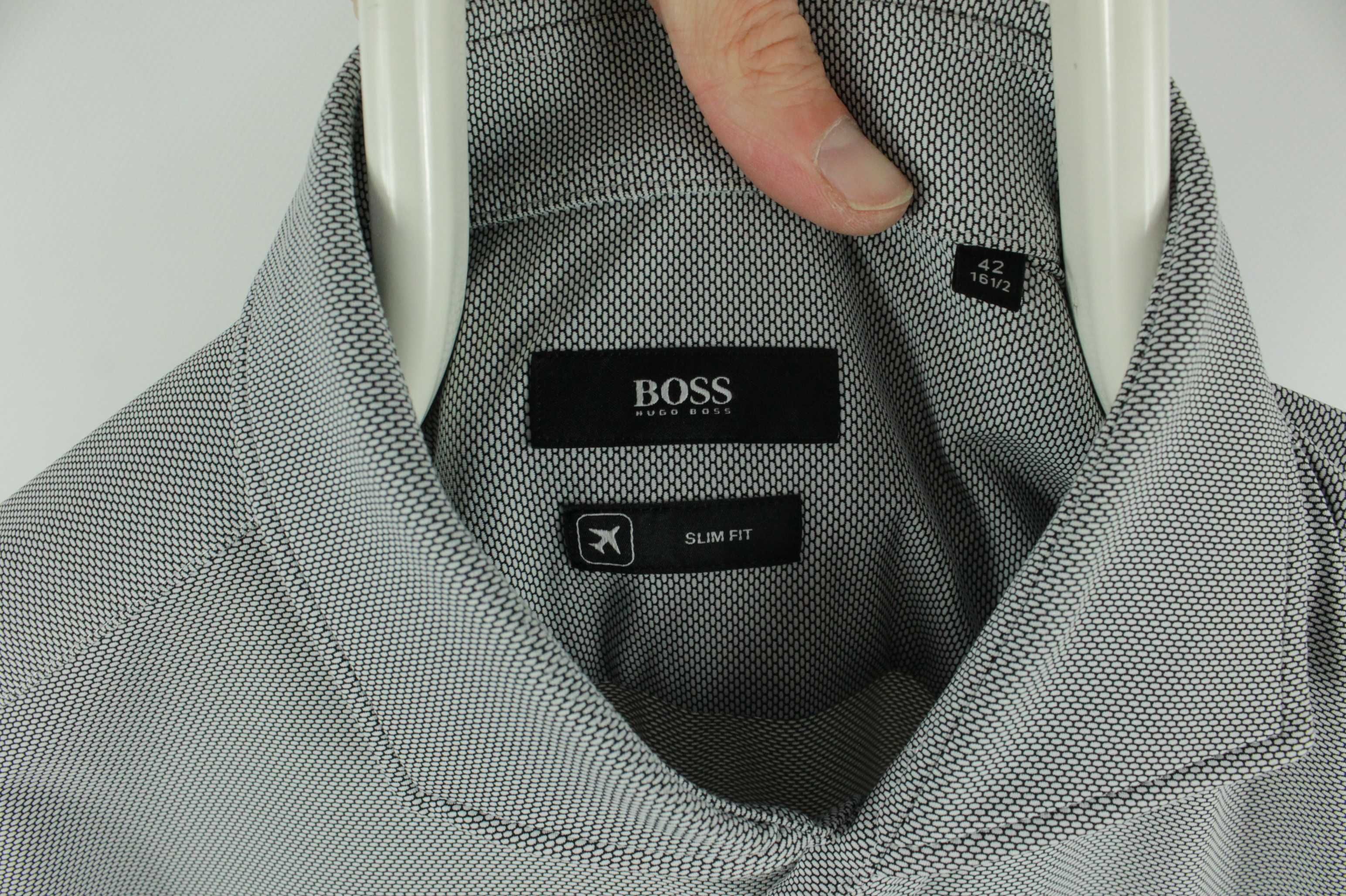 Шикарна сорочка бізнес класу Hugo Boss Travel Line Slim Fit Оригінал Л