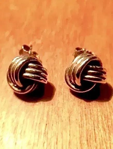 BRINCOS de PRATA 835 - diâmetro de 1 cm - anos 70/80