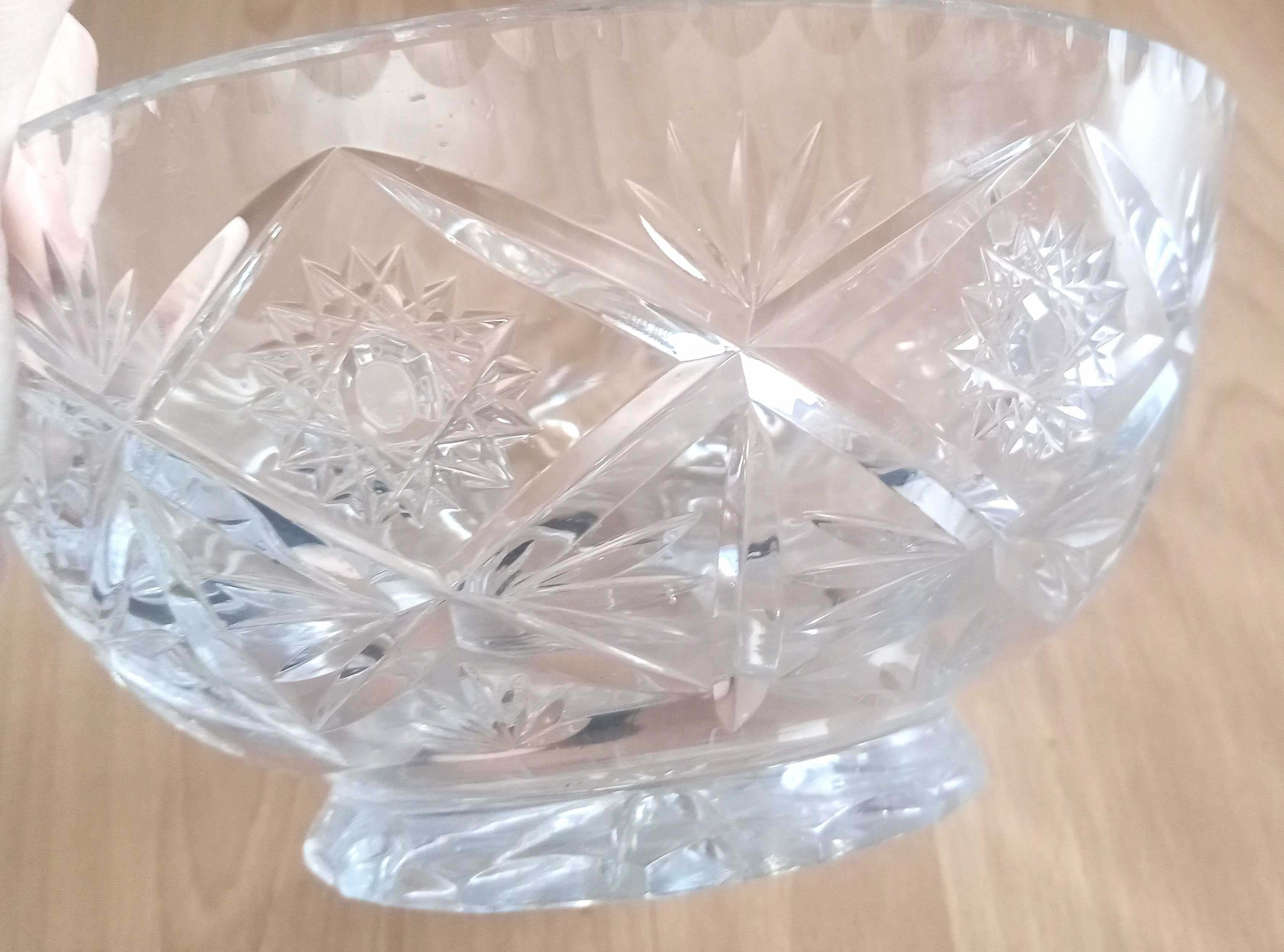 kryształ misa waza okrągła PRL  10 x 22