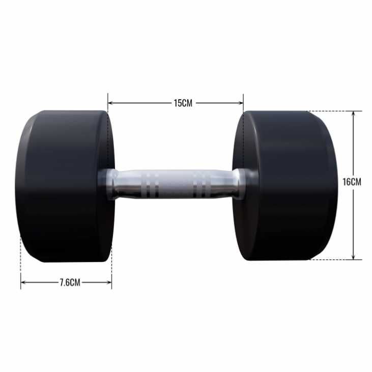 Hantla stała 15 kg profesjonalna, żeliwna