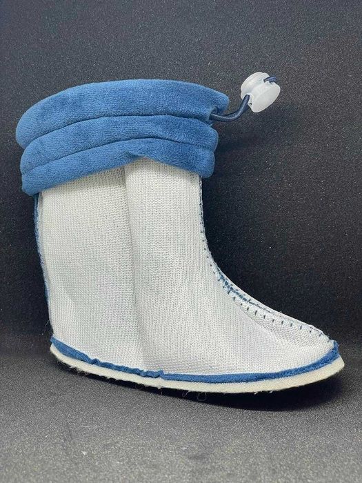 Дитячі гумові чоботи, 20 розмір (150 мм), блакитні з утепленням