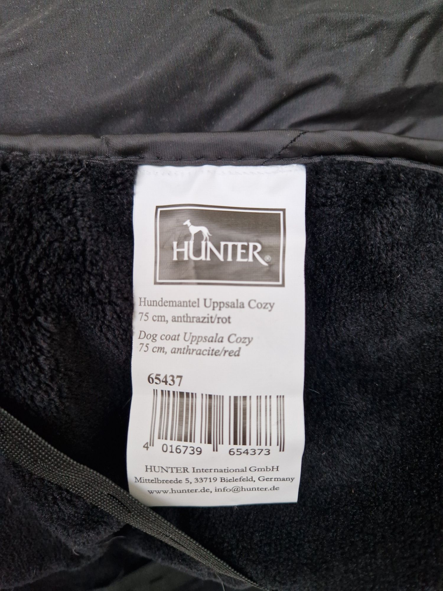 Hunter Uppsala Cozy kurtka czerwona/antarcyt 75 cm płaszcz kombinezon