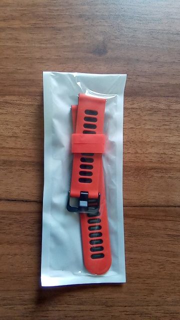 Bracelete 22mm em silicone (Nova) Vermelha e Preta
