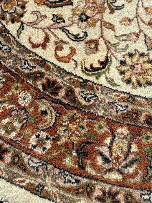 Wełniany r.tkany dywan perski Indo Bidjar średnica 210 cm galeria9 tys