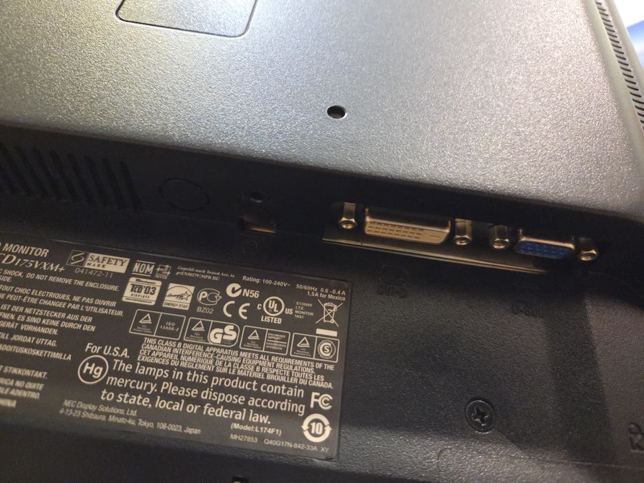 Monitor multisync Nec lcd175vxm+ bk-1