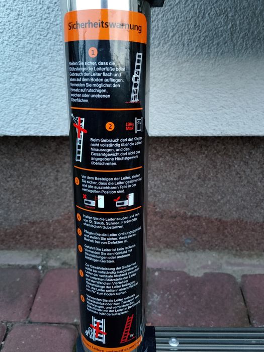 Drabina teleskopowa 3,2m stal nierdzewna